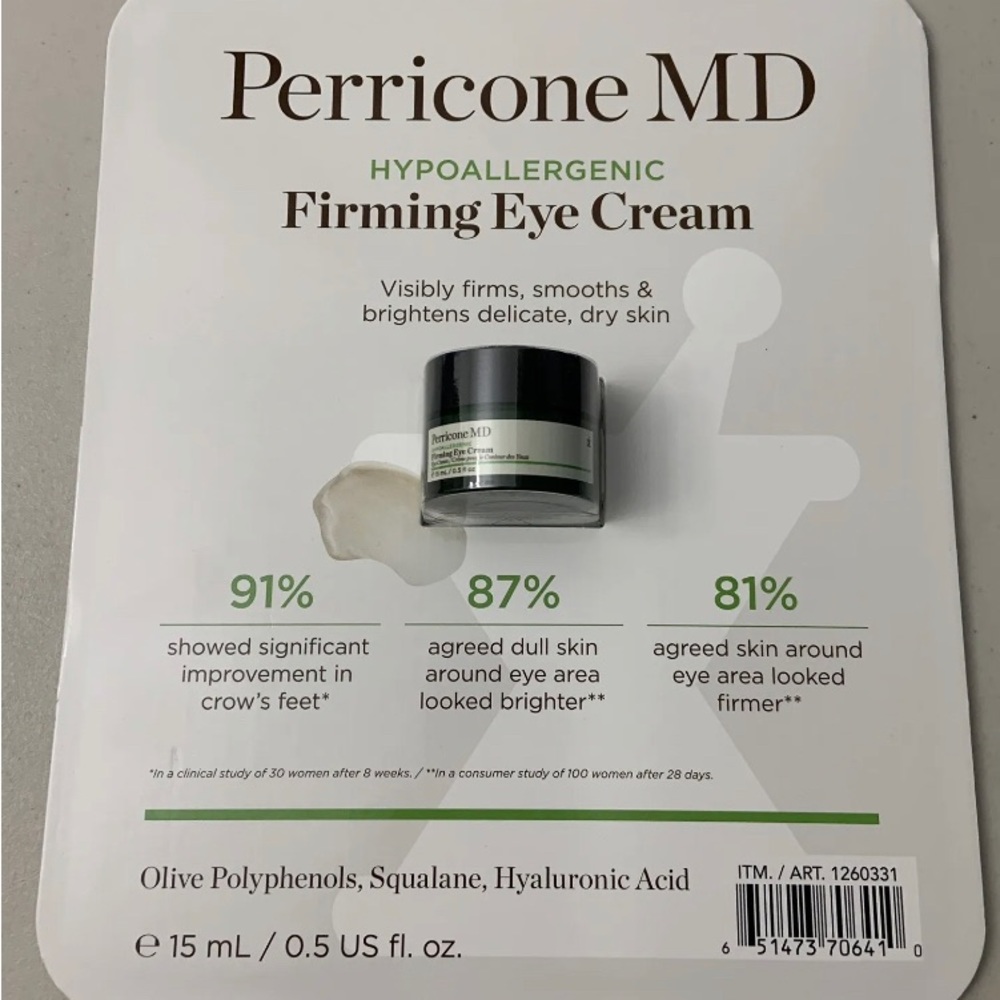 New Perricone MD Hypoallergenic Firming Eye Cream 0.5 Ounce